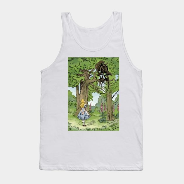 Alice Meets the Alien in Wonderland Tank Top by matjackson